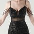 Graceful Sequin Embellished Mesh Mermaid Maxi Dress